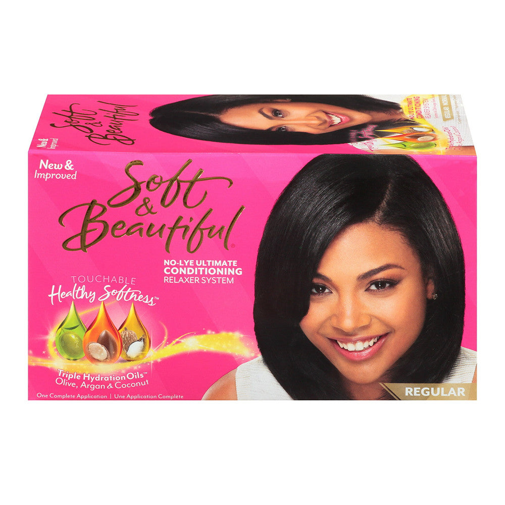Soft And Beautiful Ultimate Protection No Lye Creme Relaxer system, regular, 1 Ea
